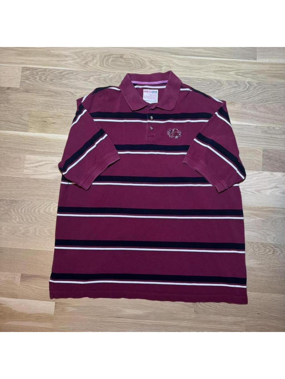 Pressbox South Carolina Gamecocks striped polo shirt